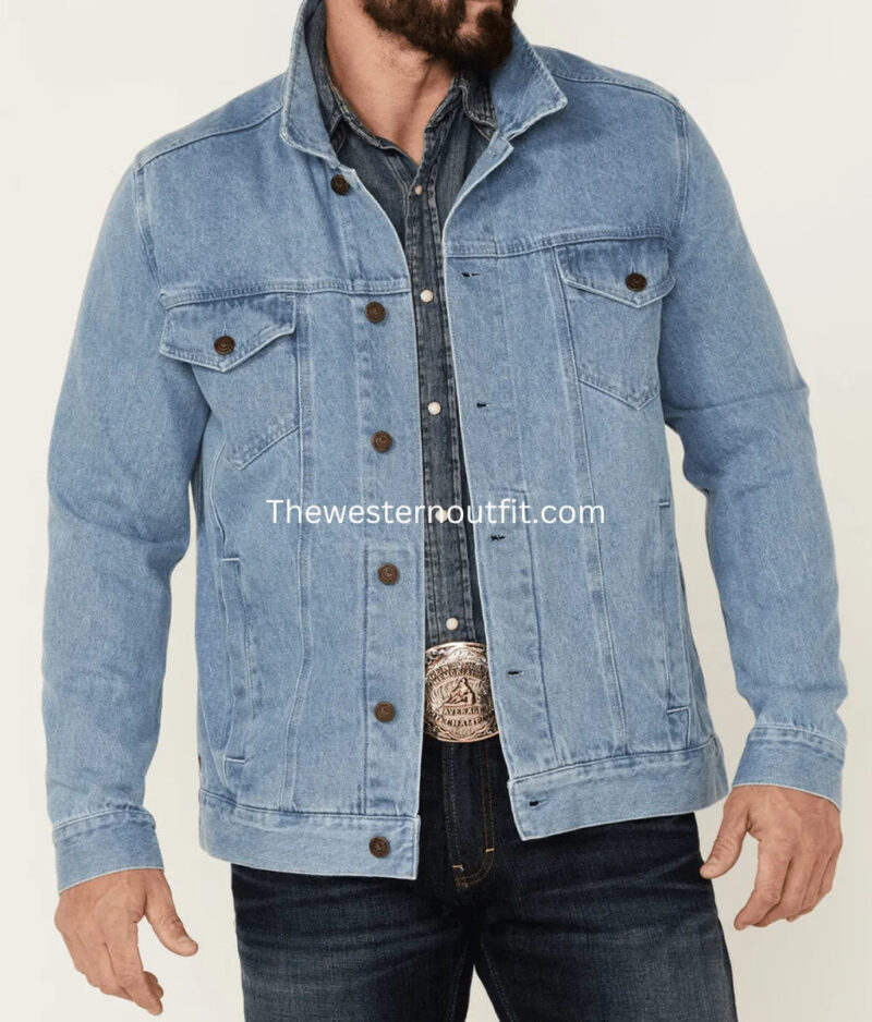 Dallas Men’s Premium Light Wash Men's Denim Jacket