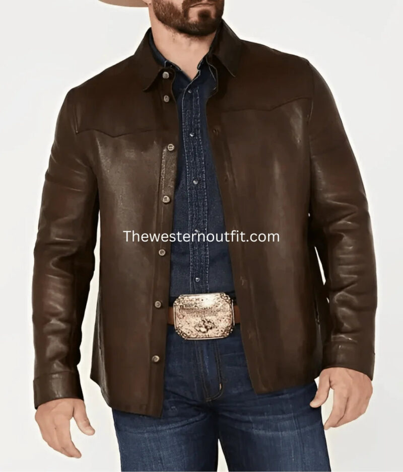Mens Smith Western Style Leather Jacket
