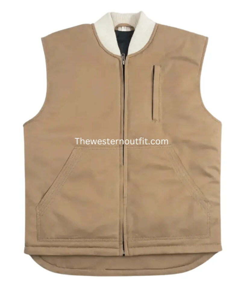 Light Brown Western Cotton Vest For Men’s