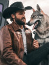 Cow Hide Tan Western Leather Jacket