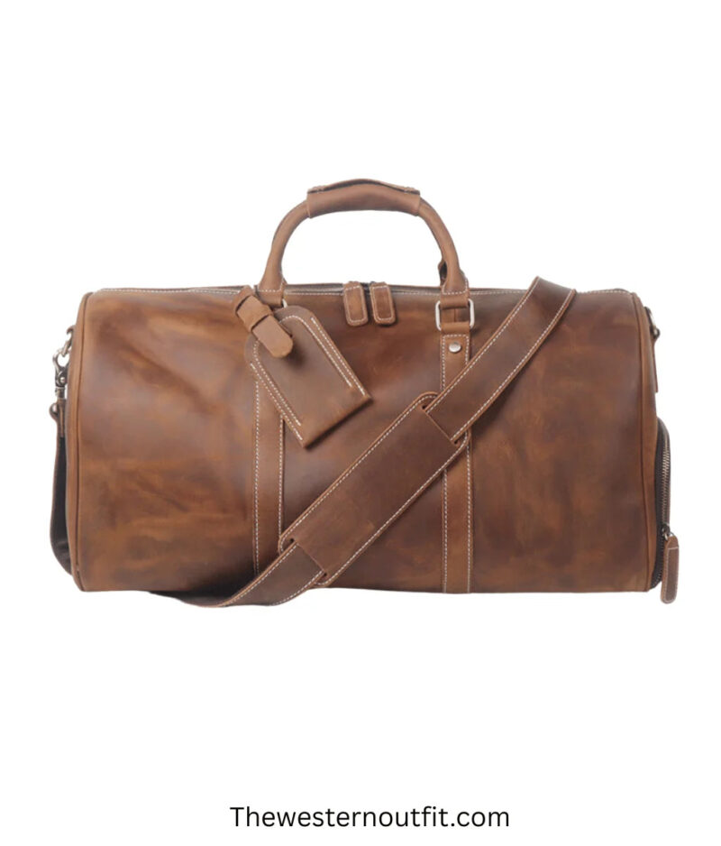 Travel Duffle Leather Bag