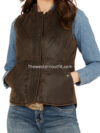 Women's Enzyme Washed Cotton Concealed Carry Vest