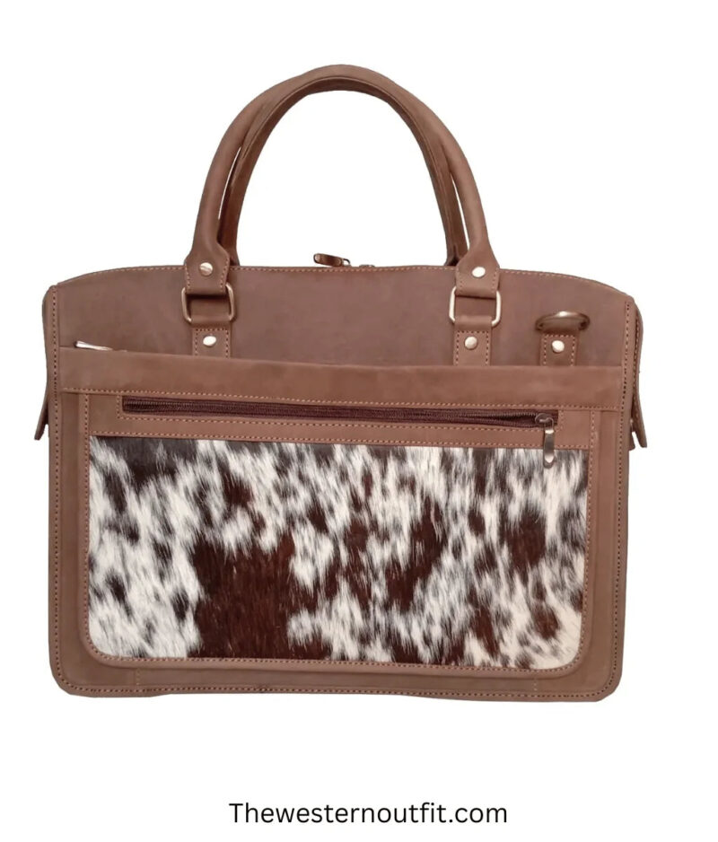 Cowhide Brown Handmade Briefcase Leather Bag