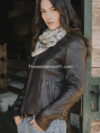 Cafe Racer Women’s Brown Leather Jacket