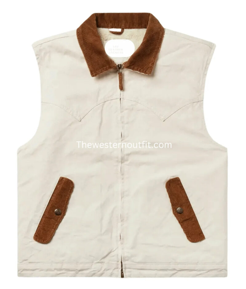 Men’s Cotton Canvas Sherpa Lining Vest