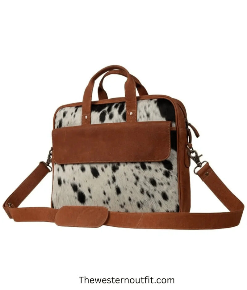 Cowhide Leather Travel Messenger Bag