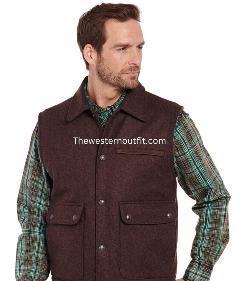 The Men’s Brown Wool Rancher Vest