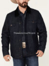 The Giant Style Men’s Dark Wash Sherpa Cord Denim Jacket