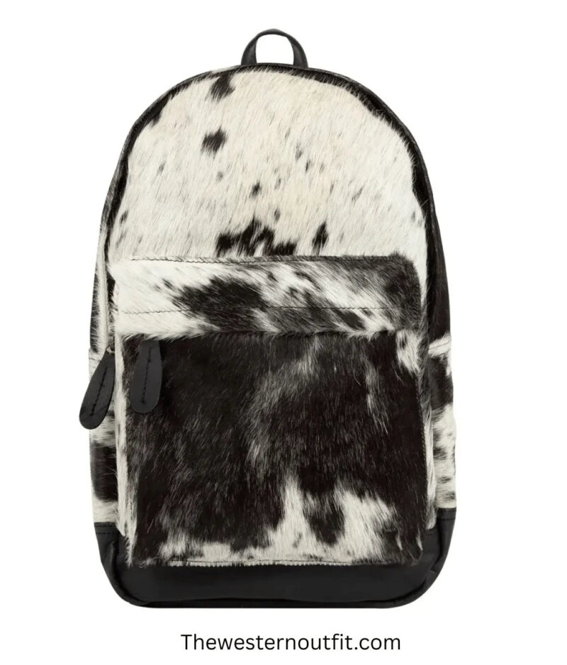 Western Cowhide Travel Leather Backpack