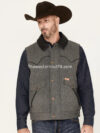 Powder River Heathered Wool Vest For Men