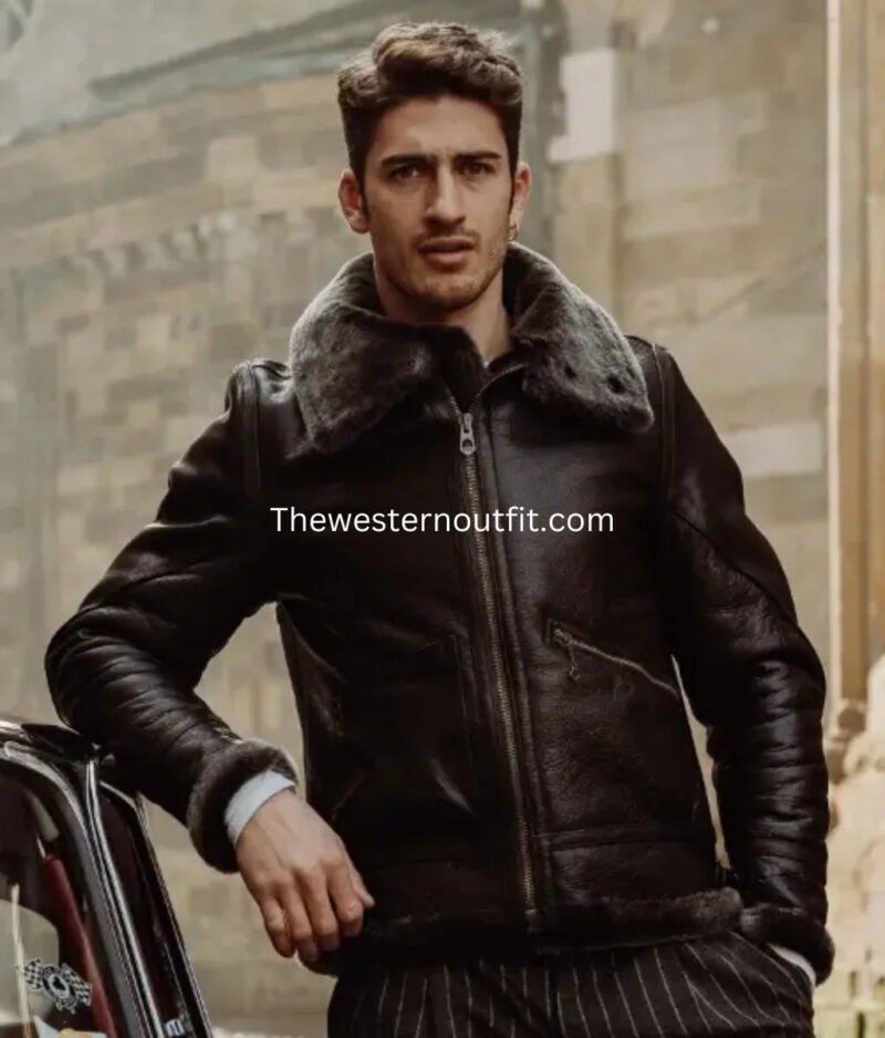 Aviator B3 Men’s Black Shearling Jacket Warm And Stylish