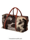 Huntley Equestrian Cowhide Travel Duffel Bag