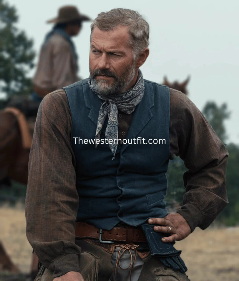 Yellowstone 1923 Series James Badge Dale Blue Vest - Image 2