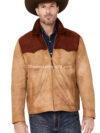 Men’s Burnished Suede Color Block Jacket