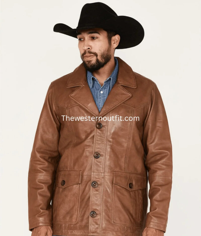 Dale Leather Field Jacket for Men – Rugged Style