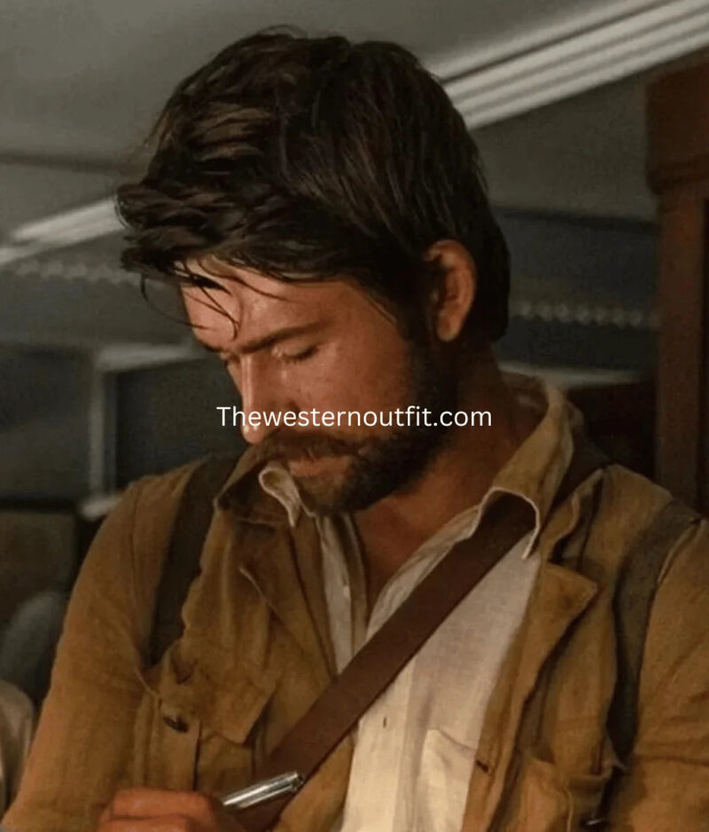 Yellowstone Series 1923 Spencer Dutton Vintage Beige Wool Jacket - Image 5