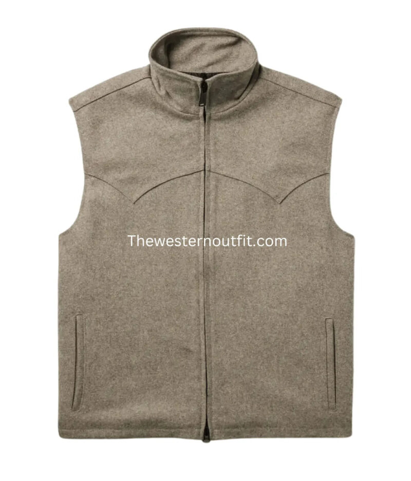 Men’s Classic Western Cowboy Wool Vest