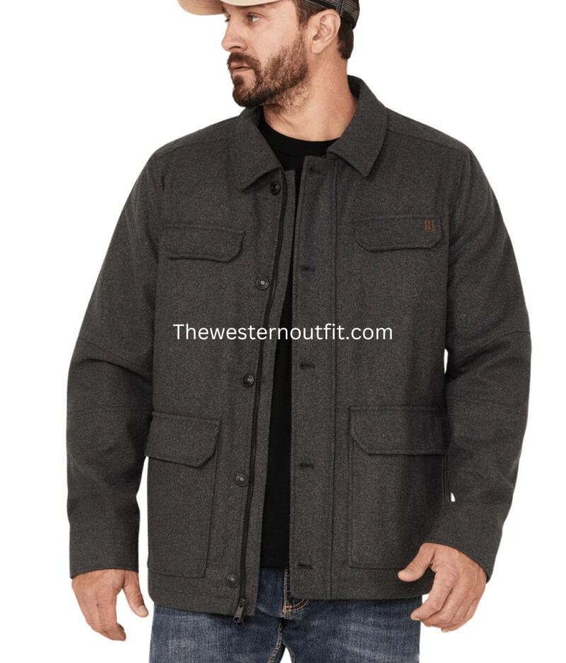 Men's Classic Charcoal Wool Cruiser Jacket