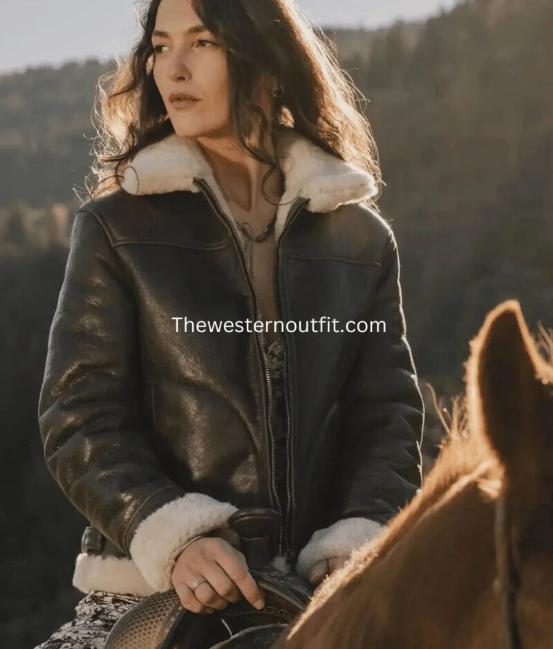 Aviator Women’s Brown Shearling Jacket