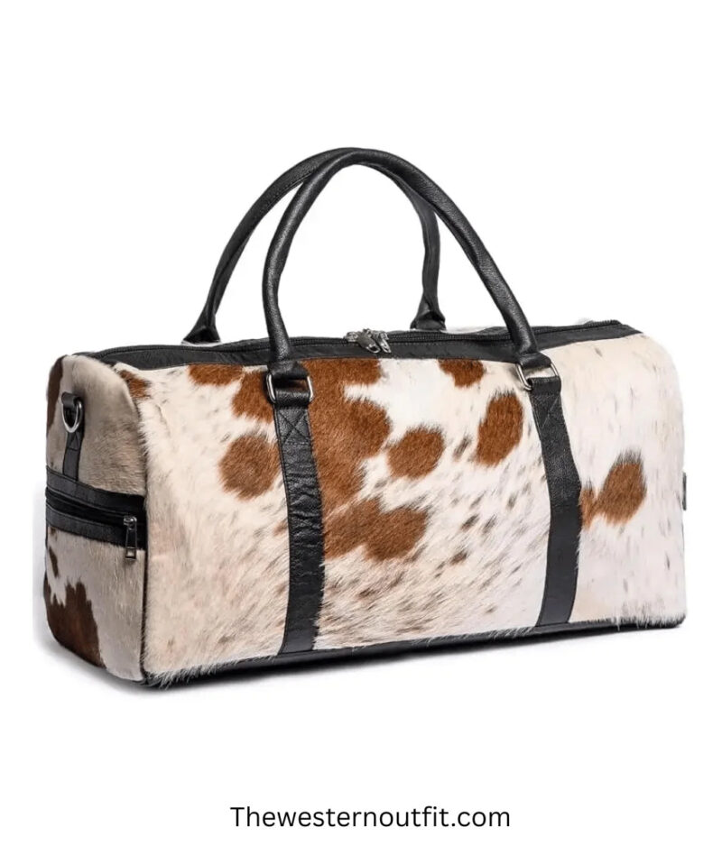 Cowhide Leather Men And Women Duffle Bag