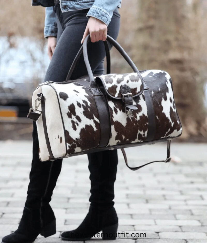 Genuine Duffle Bag Cowhide leather