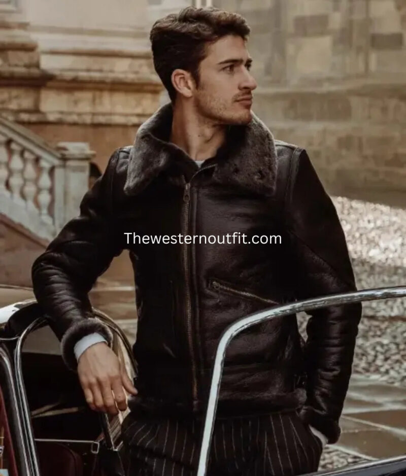 Aviator B3 Men’s Black Shearling Jacket Warm And Stylish - Image 2