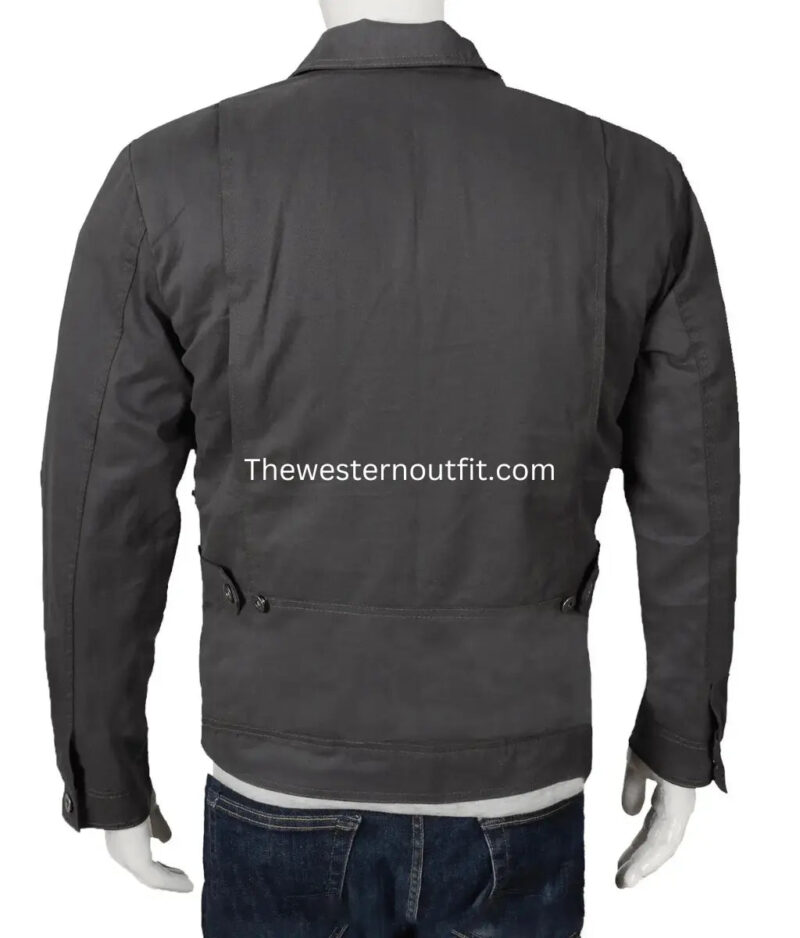 Yellowstone Series John Dutton Grey Cotton Jacket - Image 5