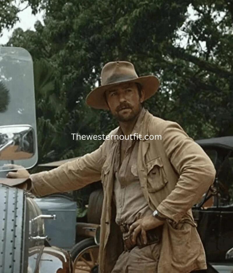 Yellowstone Series 1923 Spencer Dutton Vintage Beige Wool Jacket - Image 3