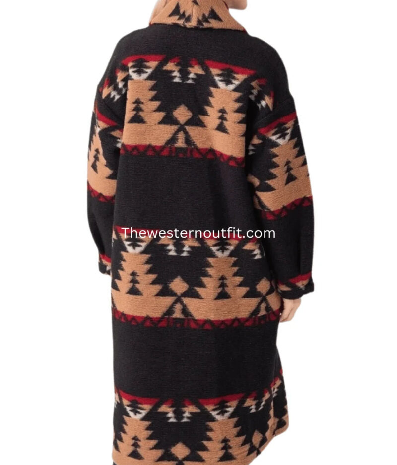 Yellowstone S05 Beth Dutton Black Printed Coat - Image 2