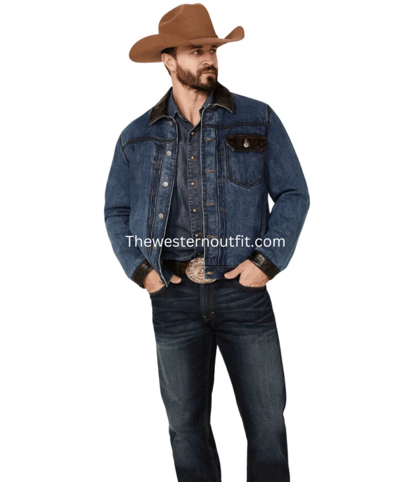 Classic Harmony Men’s Indigo Denim Jacket - Image 2