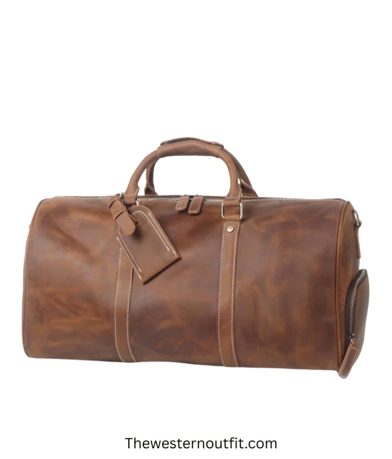 Travel Duffle Leather Bag - Image 2