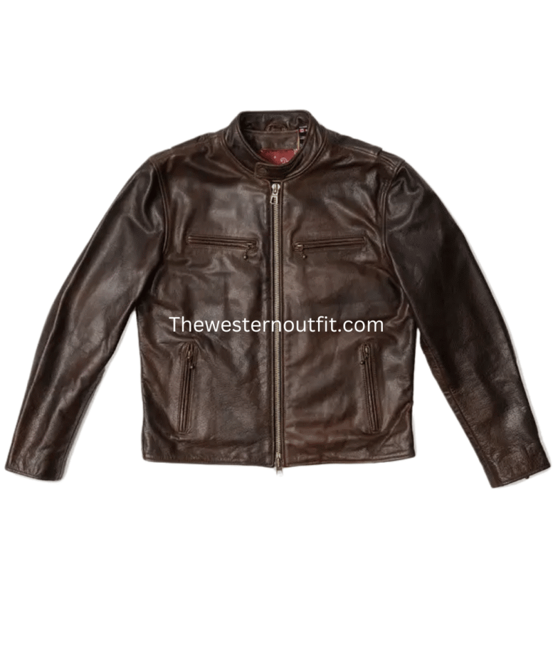 Bandera Edition Brown Leather Rider Jacket for Men - Image 2