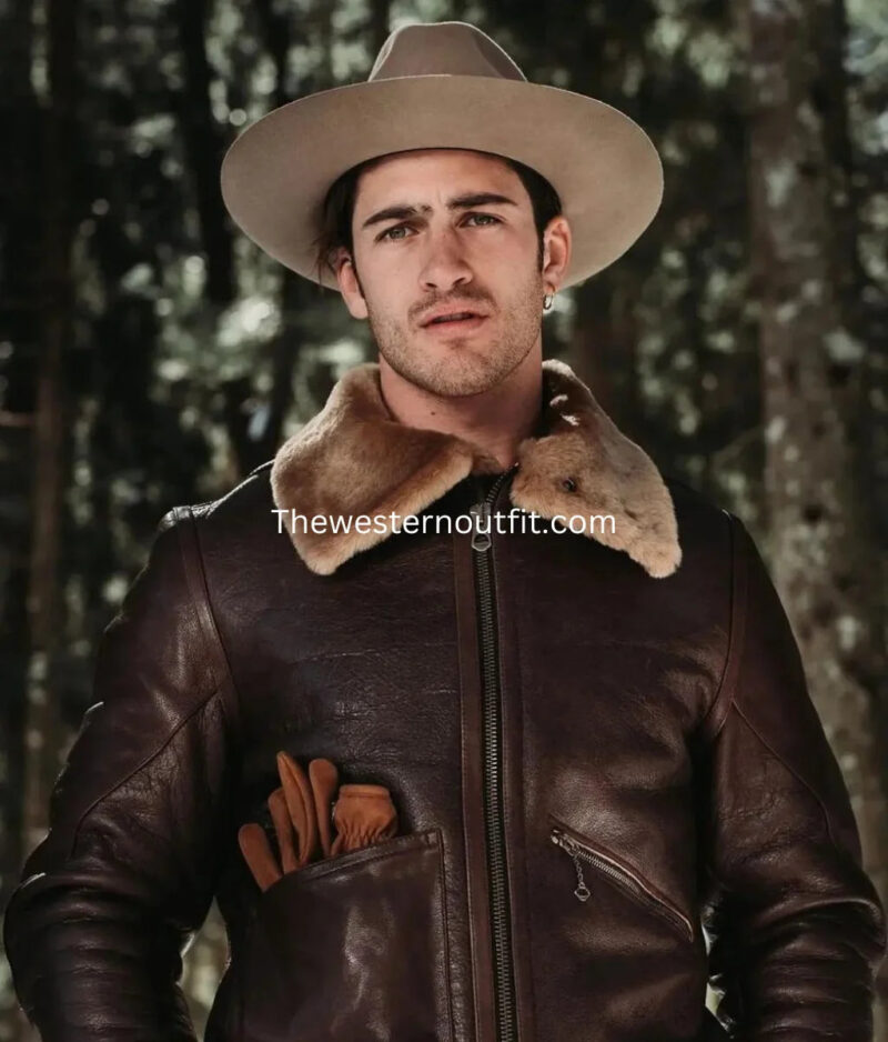 Aviator B3 Leather Jacket for Men With Shearling Lining - Image 2