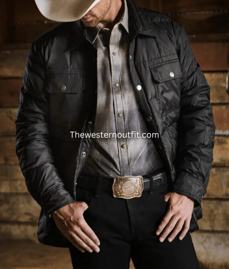 Parachute Black Jacket for Men – Scratchout Western Style - Image 2