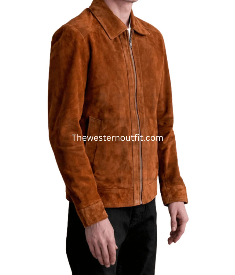 Gabriel Brown Suede Leather Jacket - Image 2