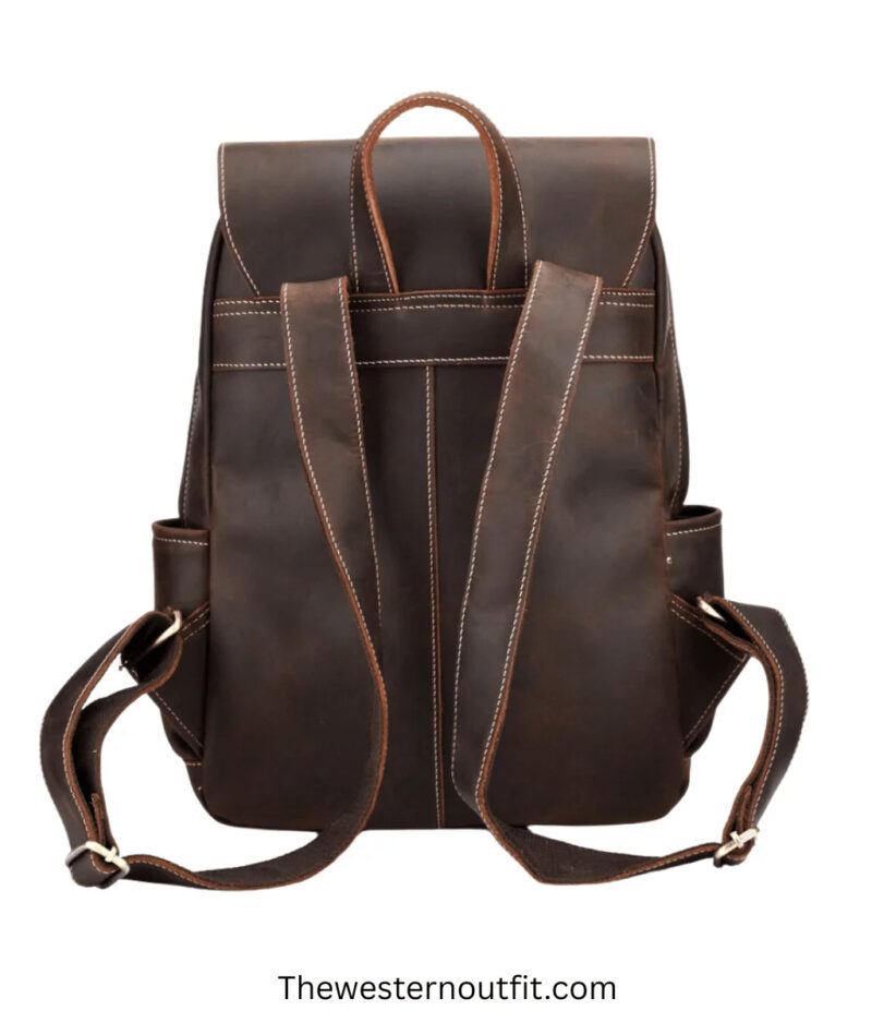 The Helka Backpack Genuine Vintage Leather Backpack - Image 2