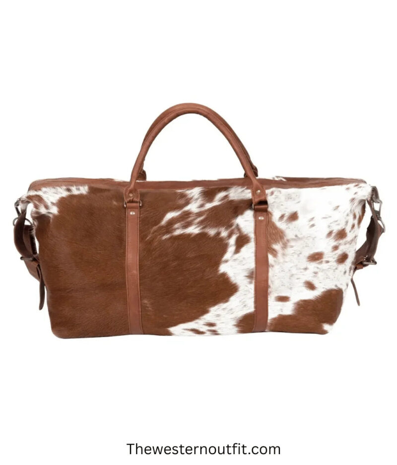 The Weekender Travel Cowhide Duffel Leather Bag - Image 2