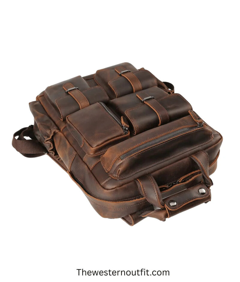 Shelby Backpack Handmade Genuine Leather Backpack - Image 2