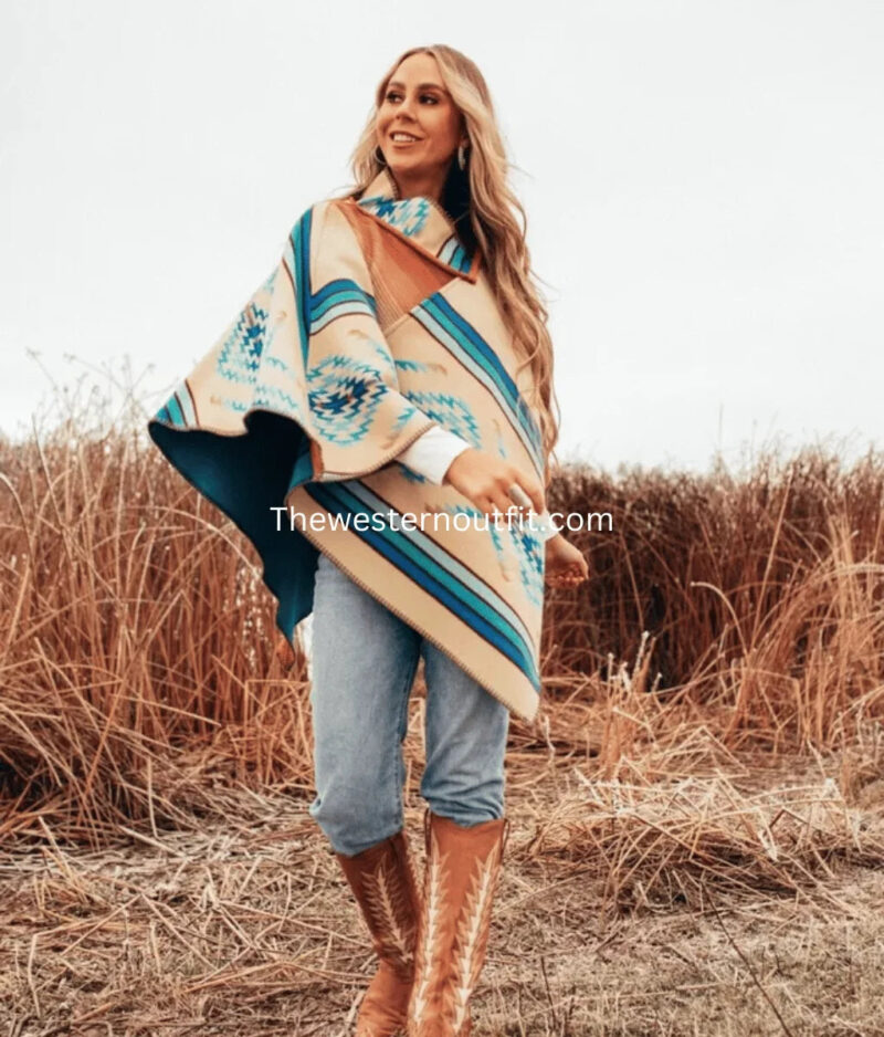 Handmade Kelly Reilly TV Series Yellowstone Beth Dutton Poncho Cape Coat - Image 2