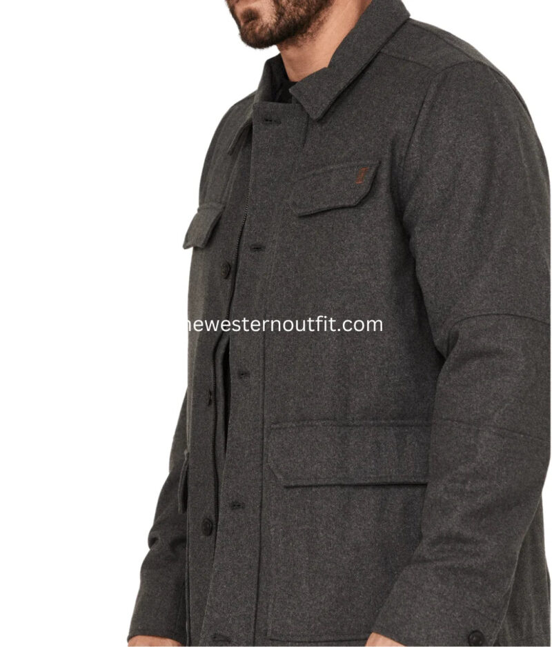 Men's Classic Charcoal Wool Cruiser Jacket - Image 2