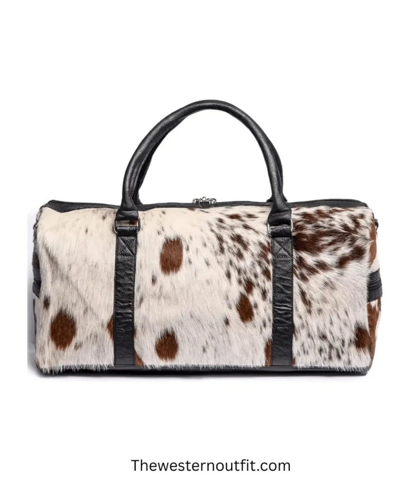 Cowhide Leather Men And Women Duffle Bag - Image 2