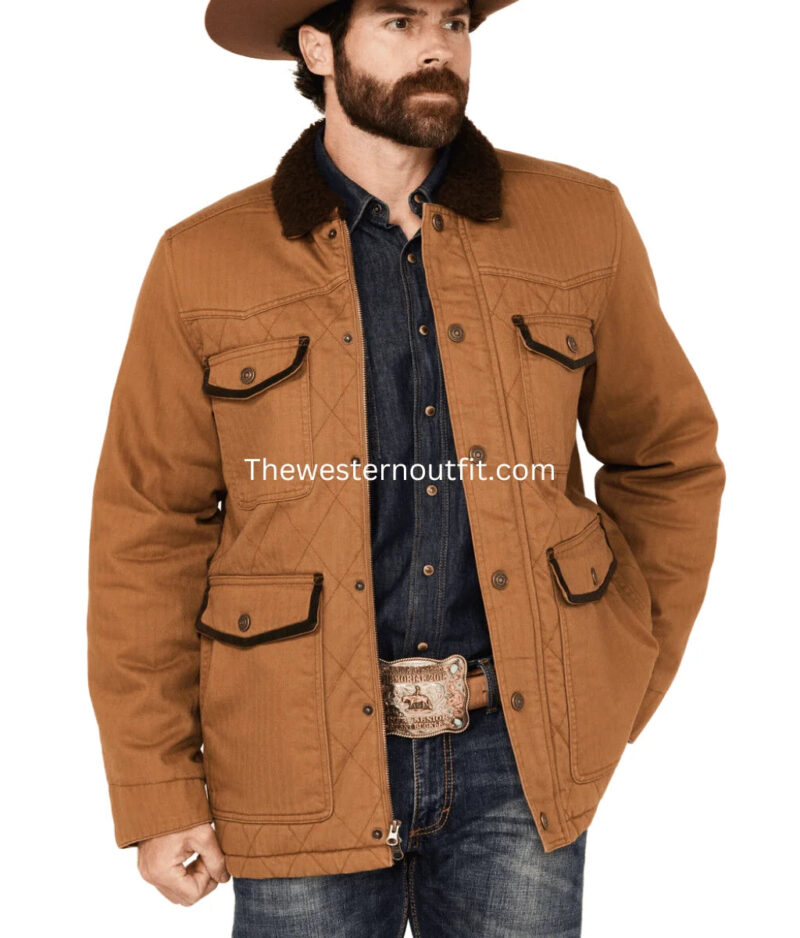 Blue Ranchwear Men's Ogden Flannel Lined Quilted Jacket - Image 2