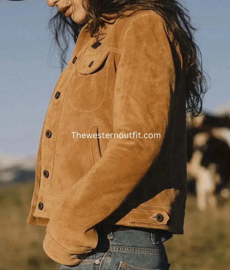 Gold Bison™ Women’s Western Suede Jacket - Image 2