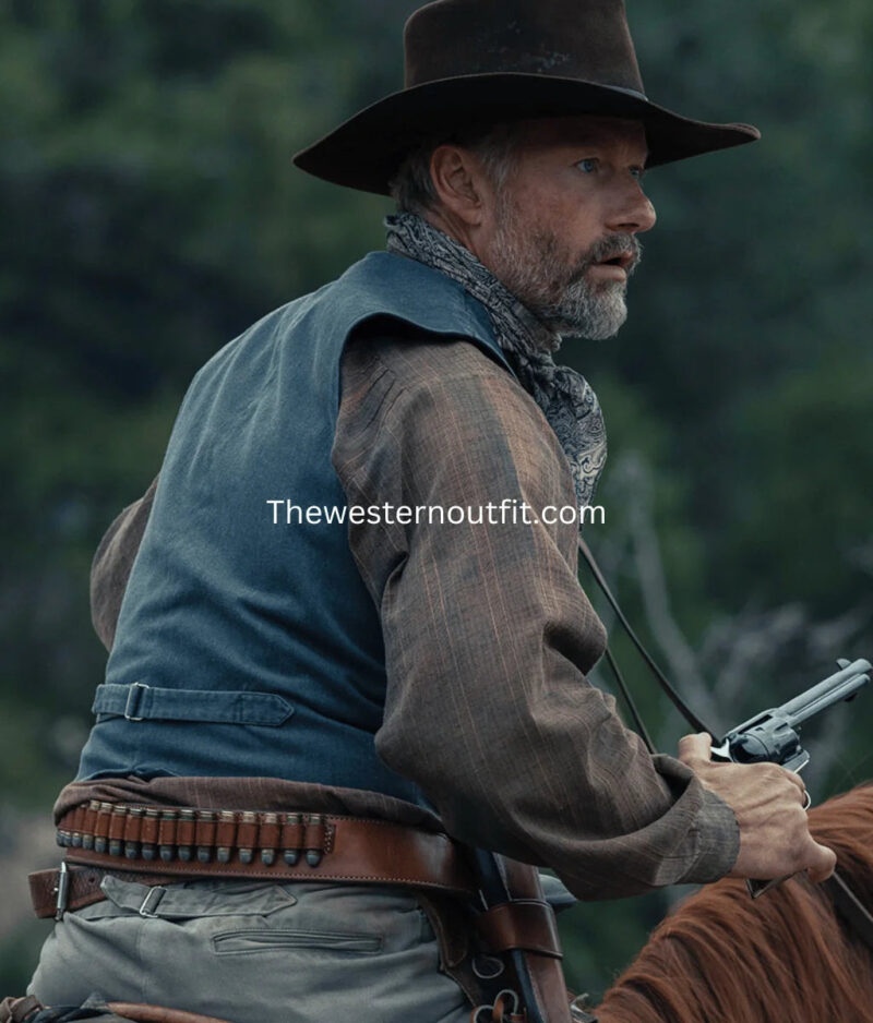 Yellowstone 1923 Series James Badge Dale Blue Vest - Image 3