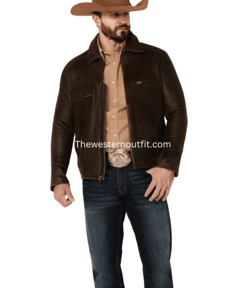 Cattle Cowhide Leather Jacket - Image 2