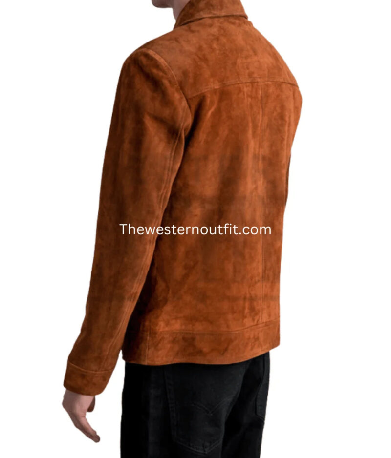 Gabriel Brown Suede Leather Jacket - Image 3