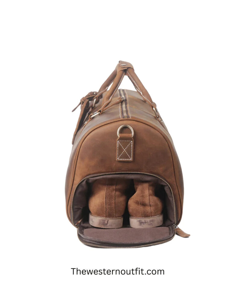 Travel Duffle Leather Bag - Image 3