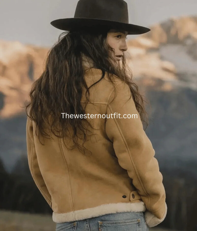 Aviator Women’s Shearling Jacket - Image 3