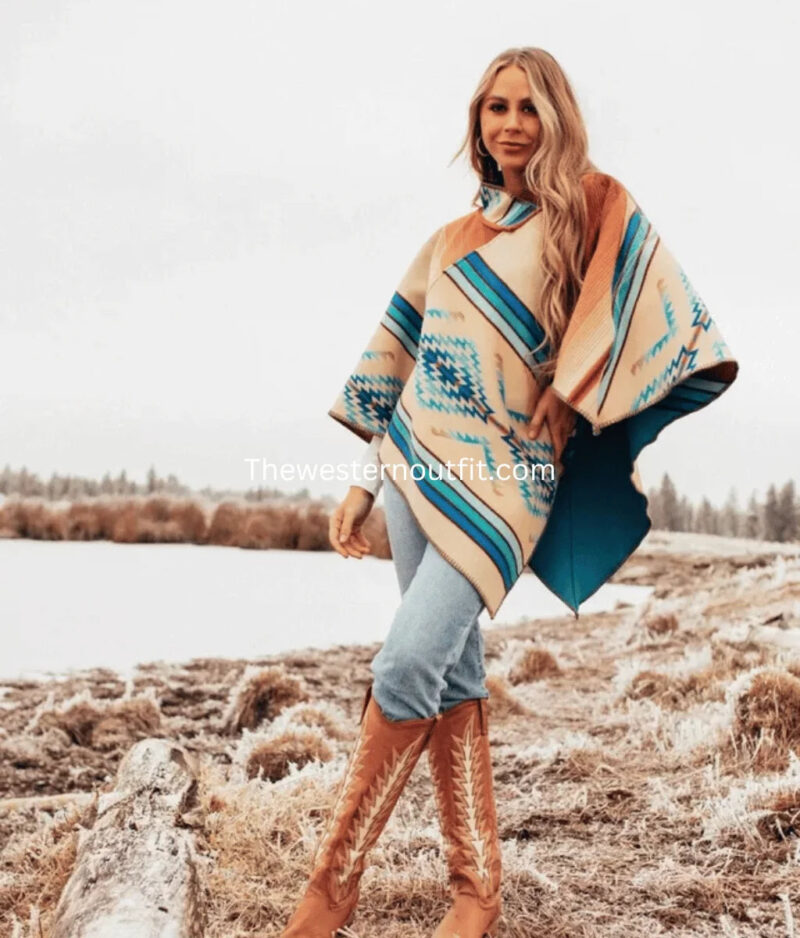 Handmade Kelly Reilly TV Series Yellowstone Beth Dutton Poncho Cape Coat - Image 3
