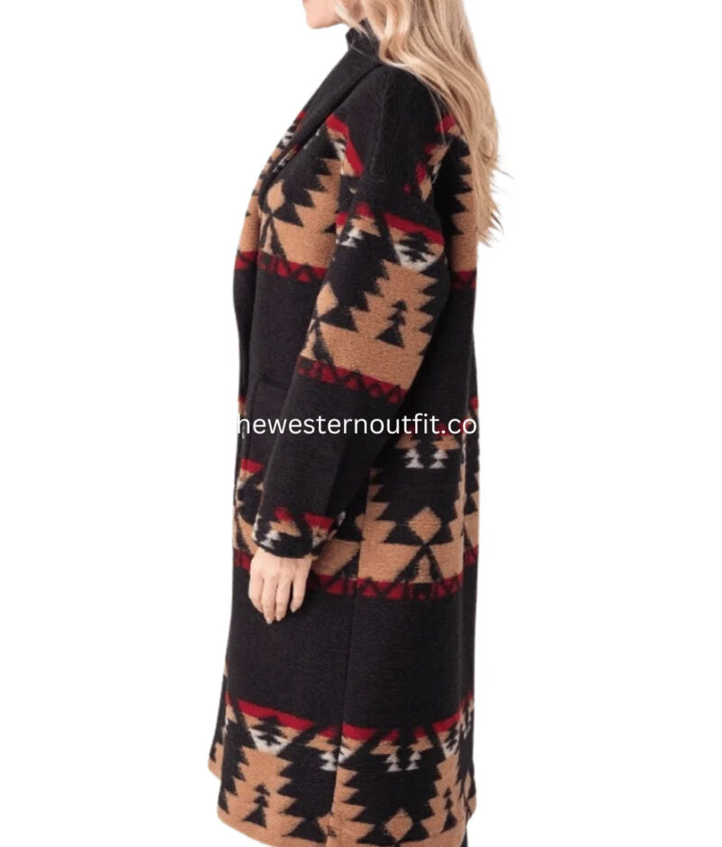 Yellowstone S05 Beth Dutton Black Printed Coat - Image 3